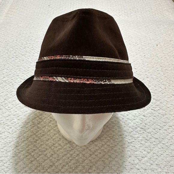 Goorin Bros Brown Velvet Fedora Hat Size Medium - Picture 2 of 8